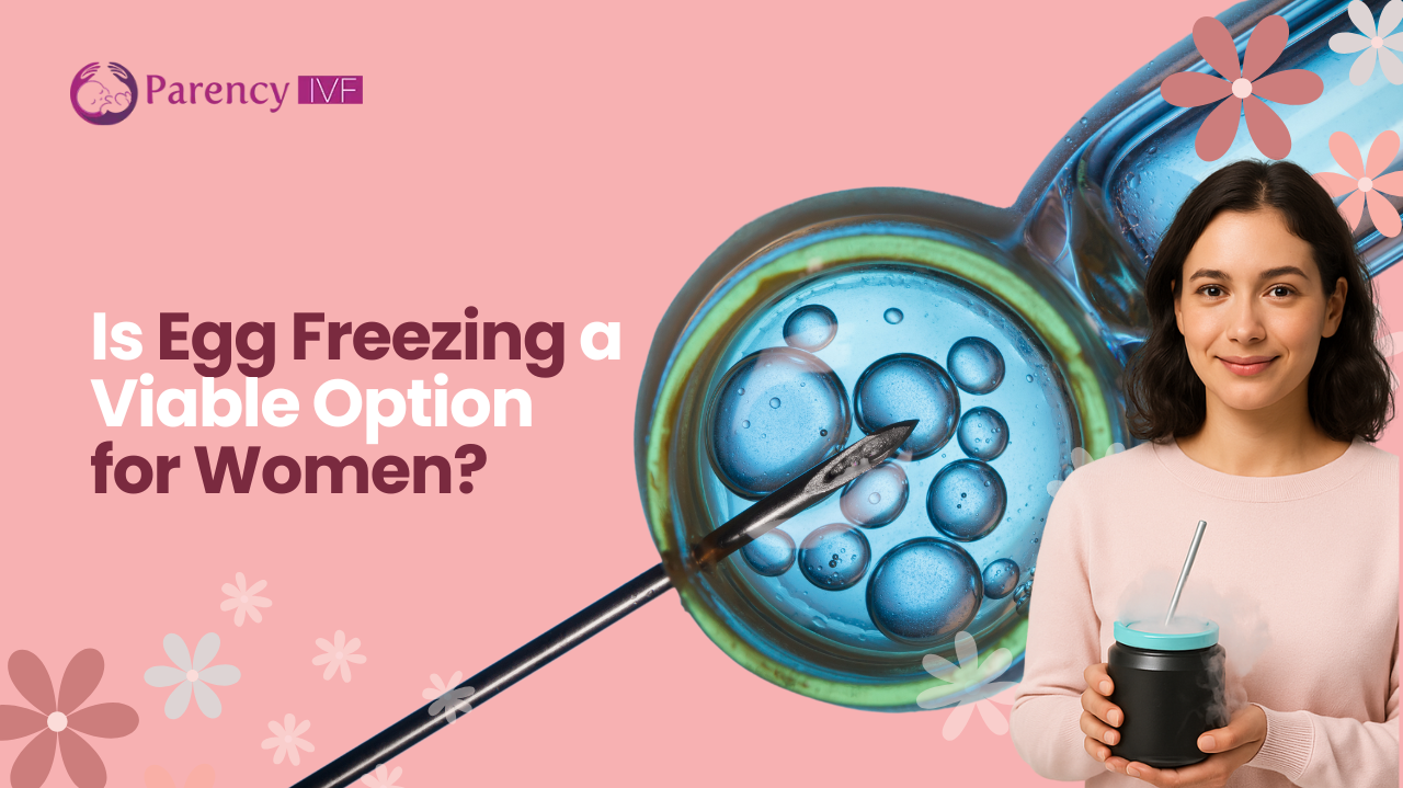Egg freezing, a fertility preservation option for women to secure future pregnancy.